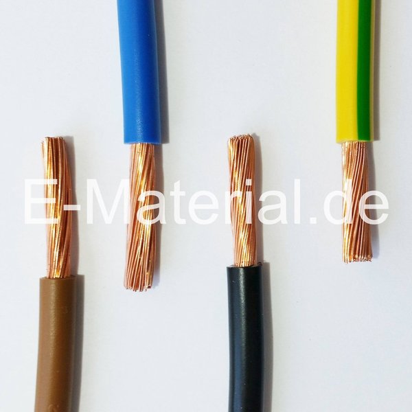 Aderleitung H07V-K 10mm² - flexibel - verschiedene Farben 100m Ring