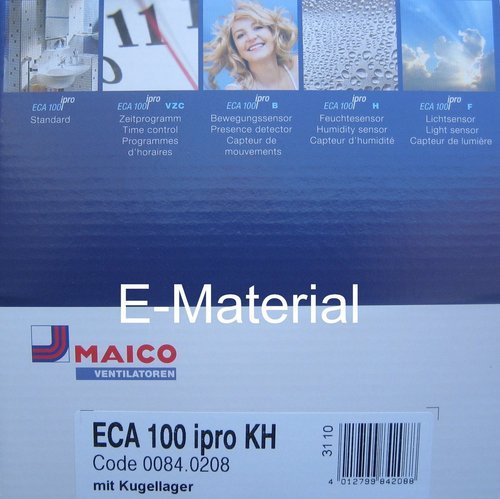 Maico ECA 100 IPRO KH Lüfter - mit Feuchtesteuerung und elektrischem Innenverschluss- DN100