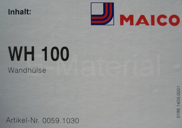 Maico WH100 Wandhülse / Mauerdurchführung für Lüfter  DN100, Kunststoff, ausziehbar