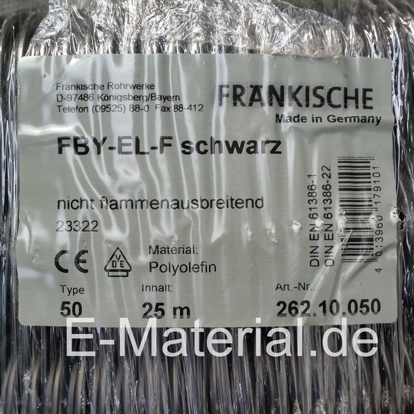 Flexibles Kunststoffrohr FBY EL-F M50 Fränkische Rohrwerke 25m- Rolle