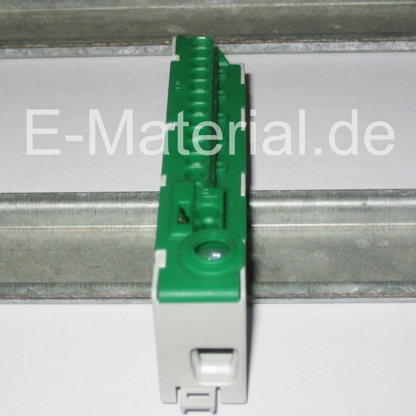 PE- Klemme grün PE14-S Pollmann für Hutschiene - Schutzleiterklemme