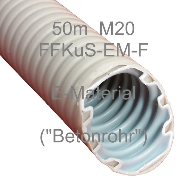 Flexibles Kunststoffrohr für Beton FFKuS-EM-F_M20 Fränkische Rohrwerke 50m- Rolle