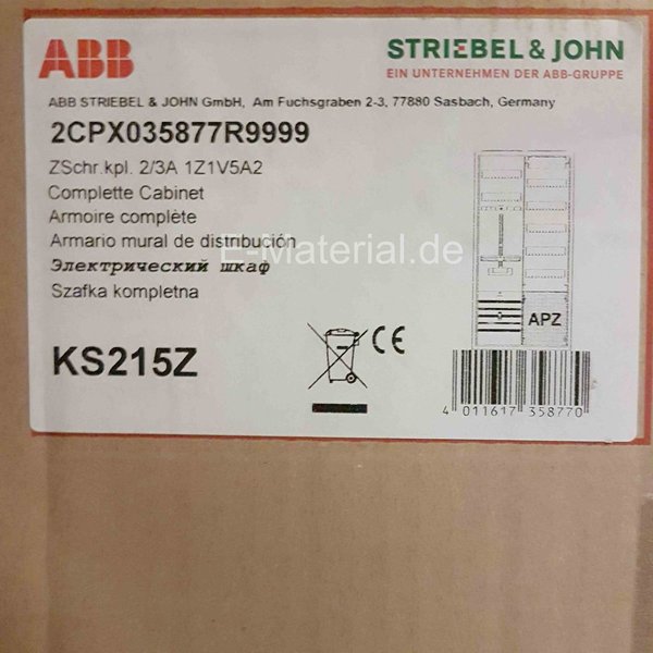 KS215Z Einfamilienhausschrank Striebel & John (ABB)