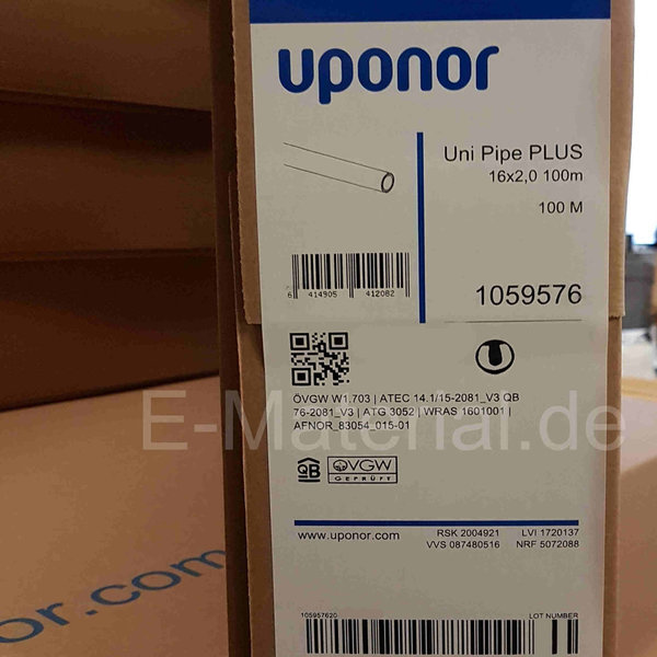 Uponor Unipipe PLUS Verbundrohr 16x2 100m- Ring 1059576