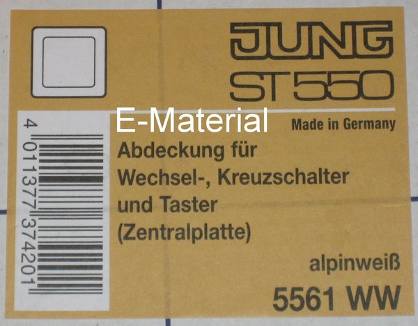 Jung 5561WW Abdeckung Alpinweiß 5561WW - Serie ST550 - Wippe Alpinweiss ST 550