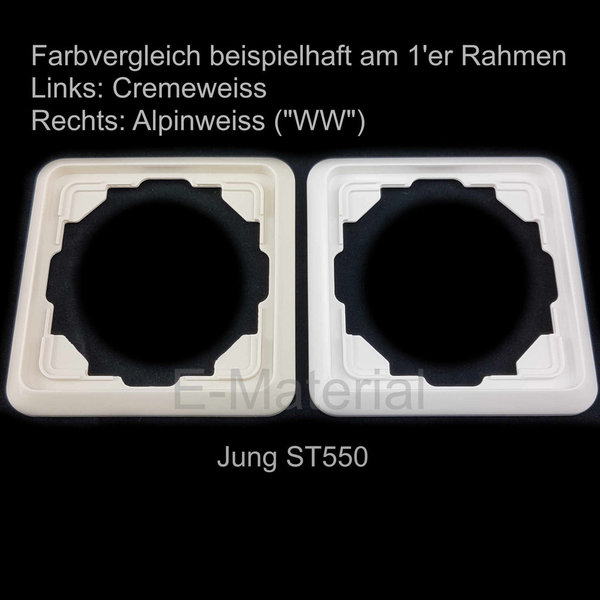 Jung 5582WW Rahmen 2-fach Alpinweiß Serie ST550 - 5582 WW - Zweifachrahmen Alpinweiss ST 550